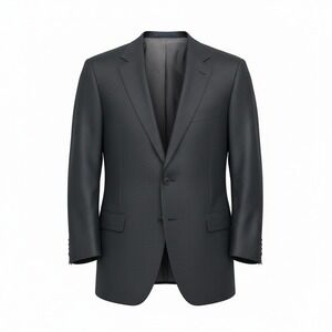 Burberry Blazer‎ Mens 44 Long Charcoal Gray Wool 2-Button Suit Jacket Old Money